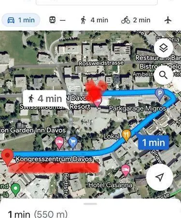 Apartamento WEF 2026 Ferienwohnung, 1min von Kongresshaus, geeignet für 2 Personen *