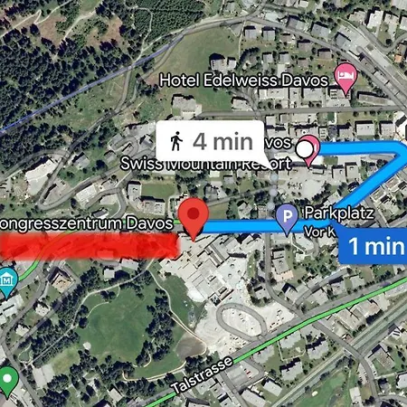 Apartamento WEF 2026 Ferienwohnung, 1min von Kongresshaus, geeignet für 2 Personen