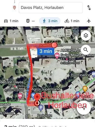 Apartment Wef 2026 Ferienwohnung, 1min Von Kongresshaus, Geeignet Für 2 Personen Davos